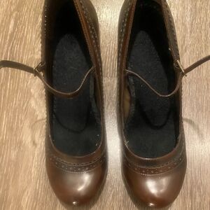 Brown thick heels very comfortable and cute with anything